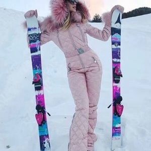 Pink Ski Suit